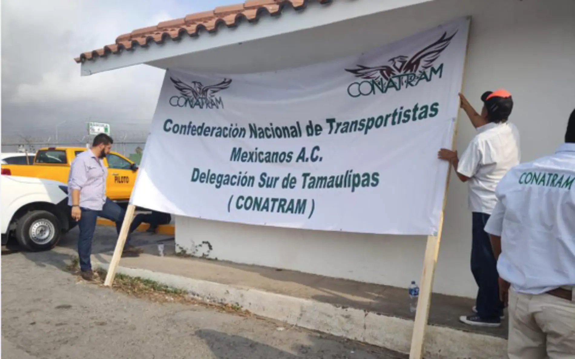 Protesta pacífica de transportistas